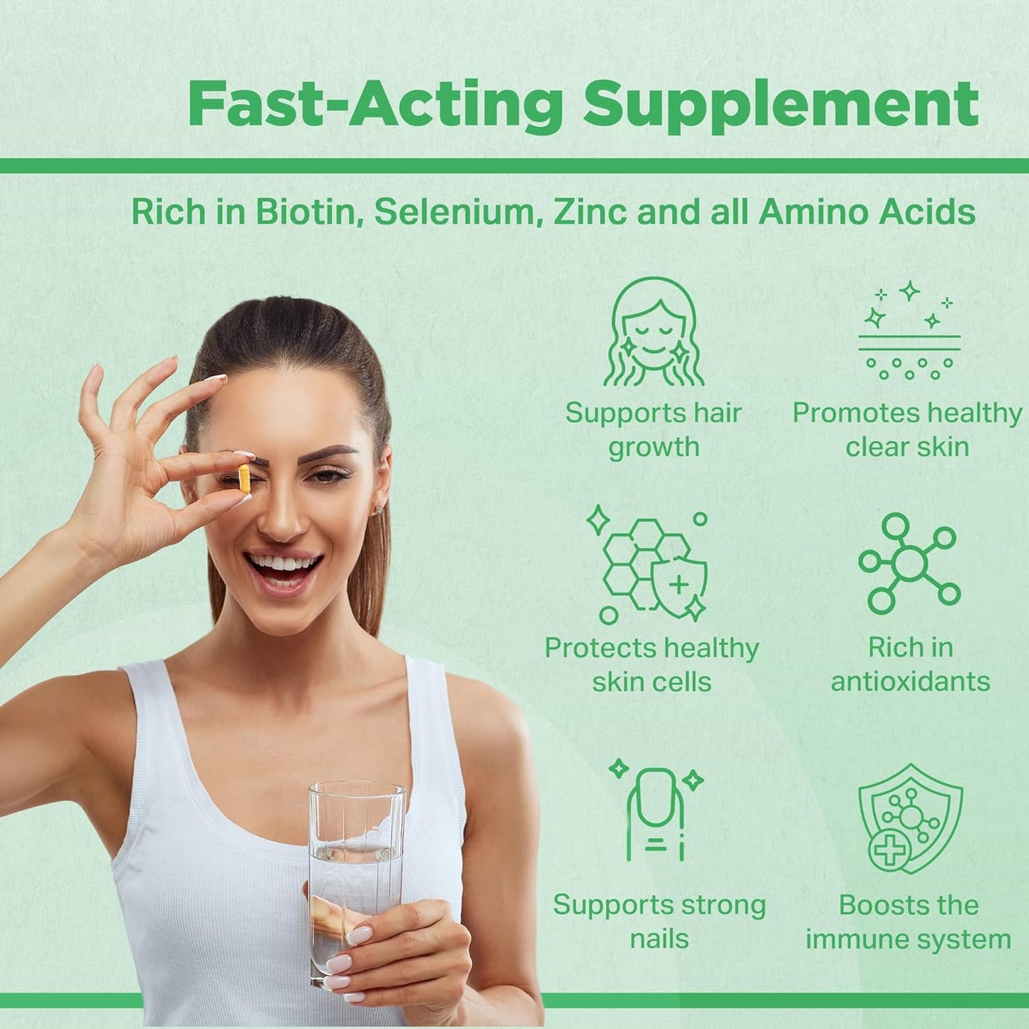 Strength & Spices - Hair, Skin & Nails Supplement 1000mg, 60 Capsules