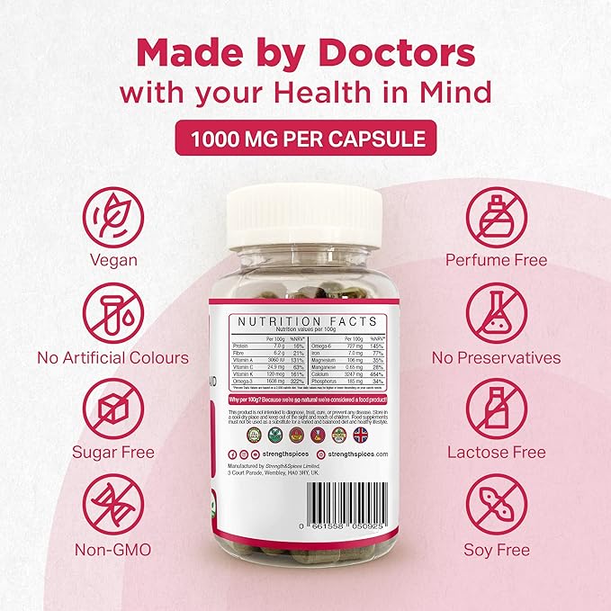 Strength & Spices - Blood Pressure Aid Supplement 1000mg, 60 Capsules
