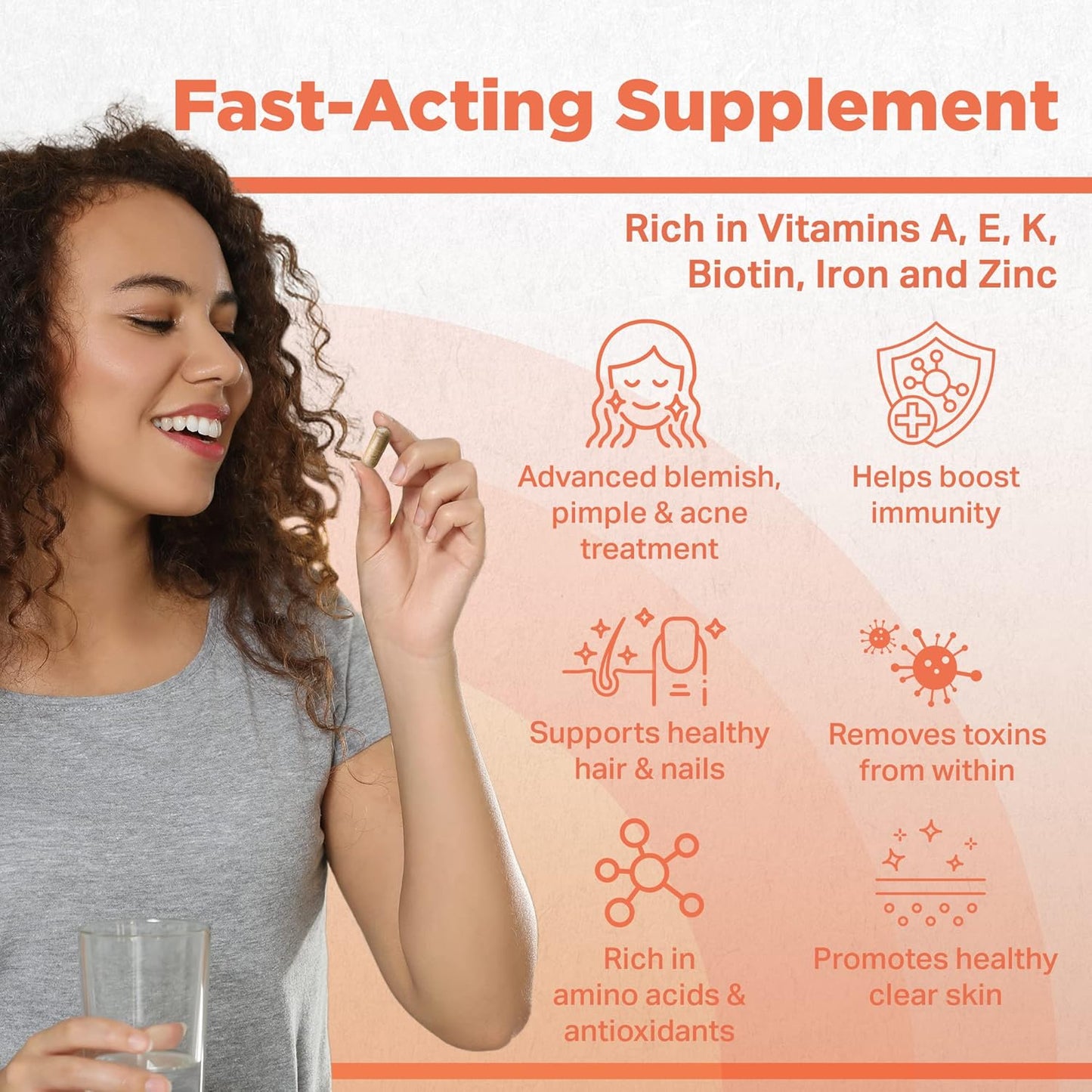 Strength & Spices - Natural Skin Care Supplement 1000mg, 60 Capsules