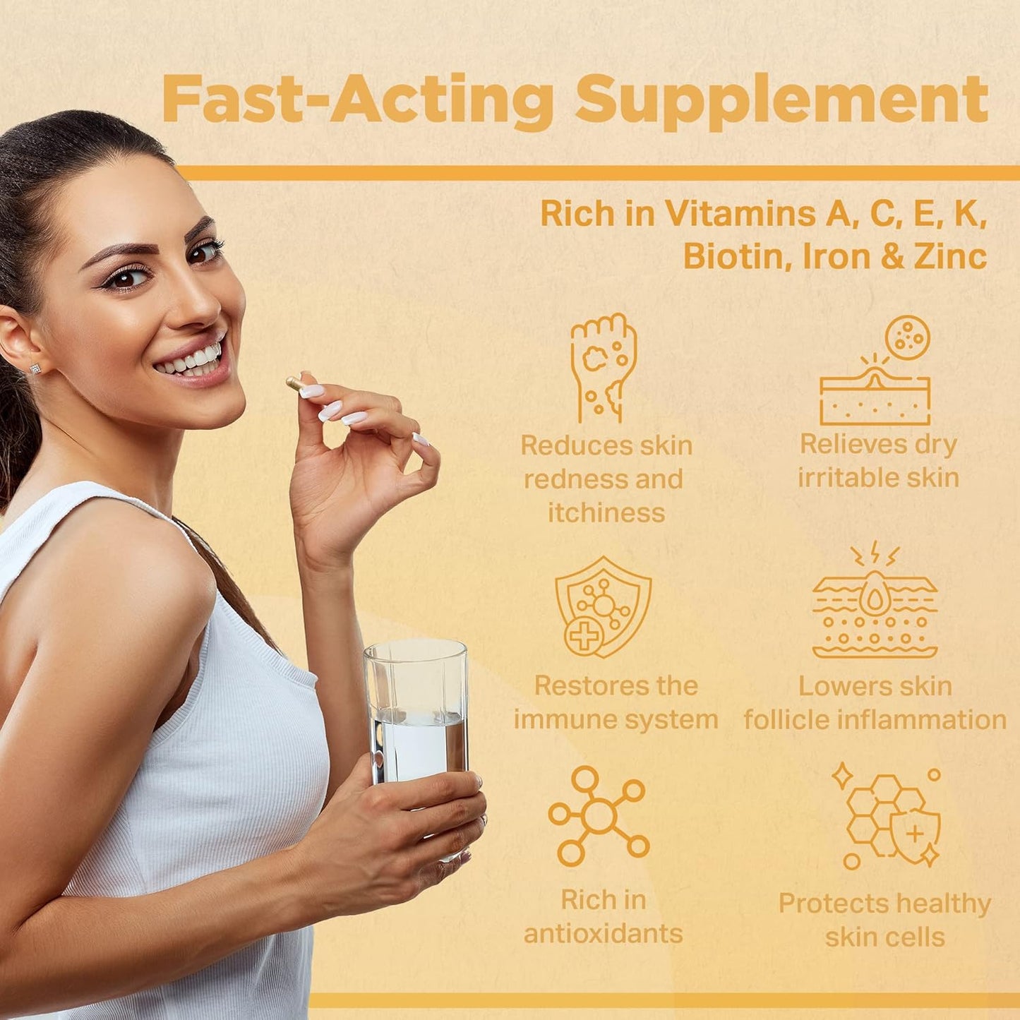Strength & Spices - Psoriasis Relief Skin Care Supplement 1000mg, 60 Capsules