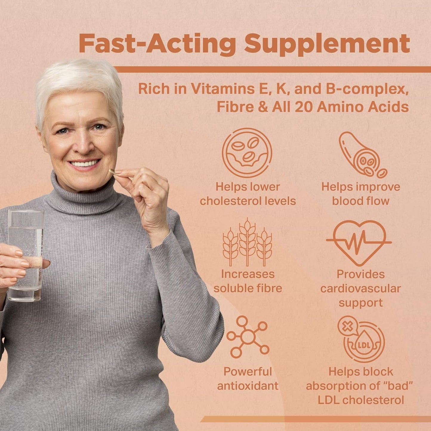 Strength & Spices - Cholesterol Care Supplement 1000mg, 60 Capsules