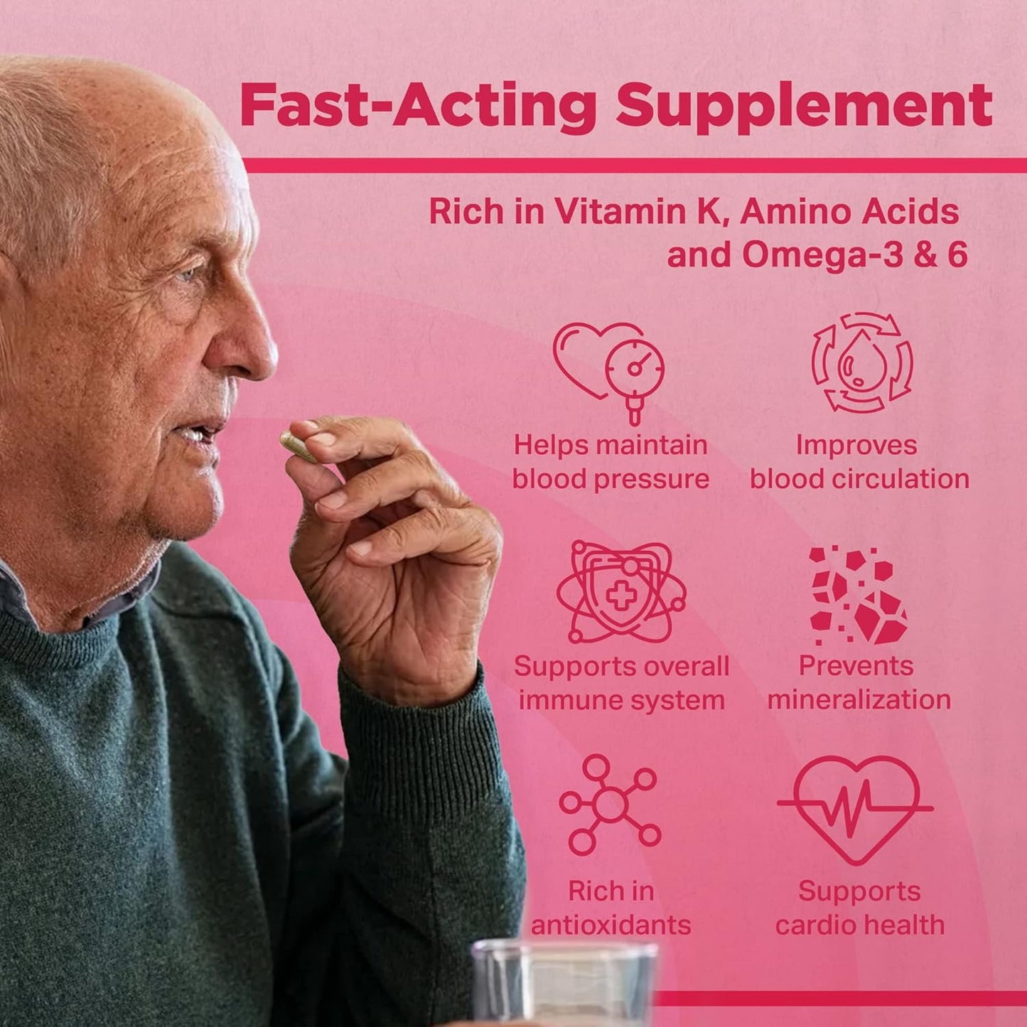 Strength & Spices - Blood Pressure Aid Supplement 1000mg, 60 Capsules