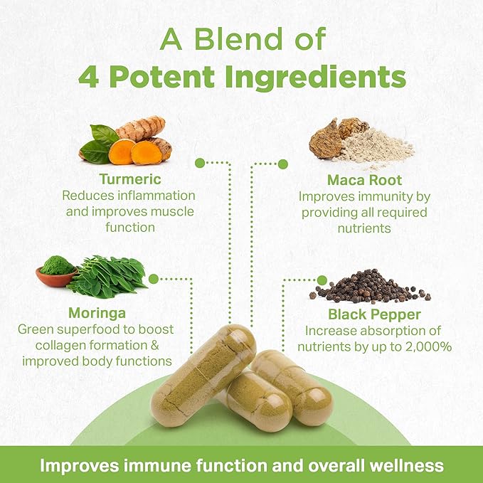 Strength & Spices - Immune System Booster Supplement 1000mg, 60 Capsules