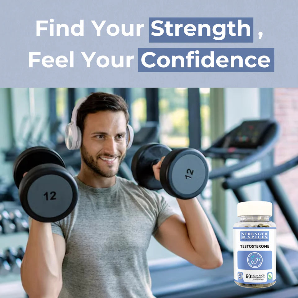 Strength & Spices - Testosterone Supplement 1000mg, 60 Capsules
