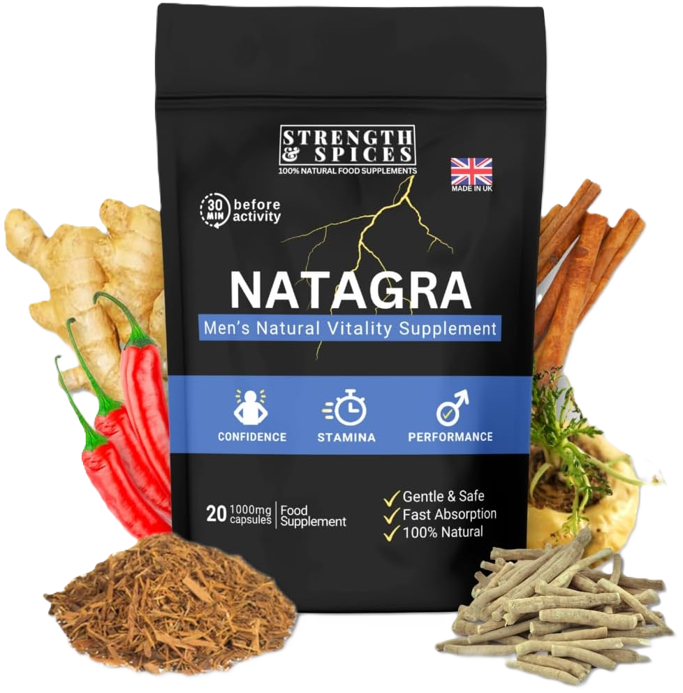 Strength & Spices - Natagra Male Vitality Supplement 1000mg, 20 Capsules