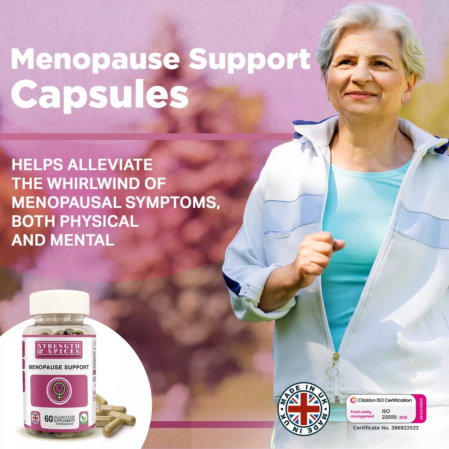 Strength & Spices - Menopause Support Supplement 1000mg, 60 Capsules