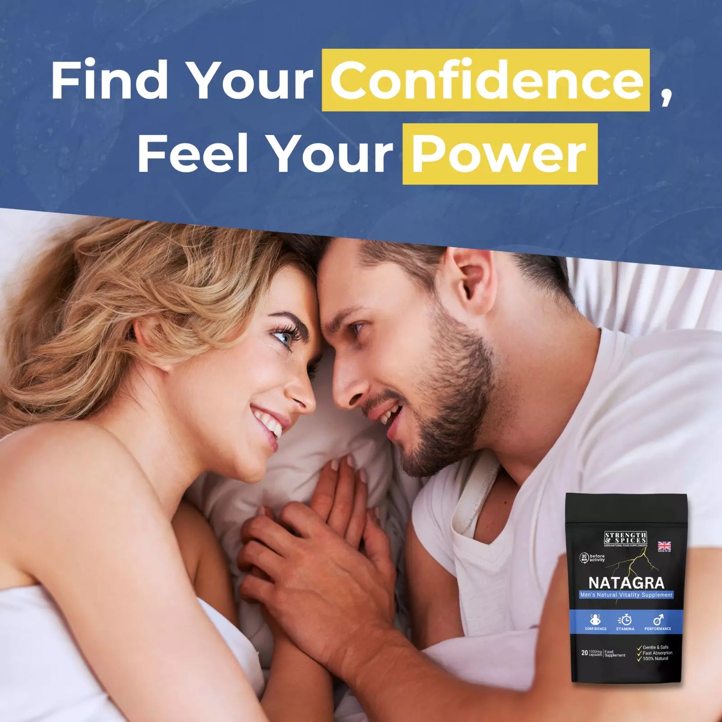 Strength & Spices - Natagra Male Vitality Supplement 1000mg, 20 Capsules