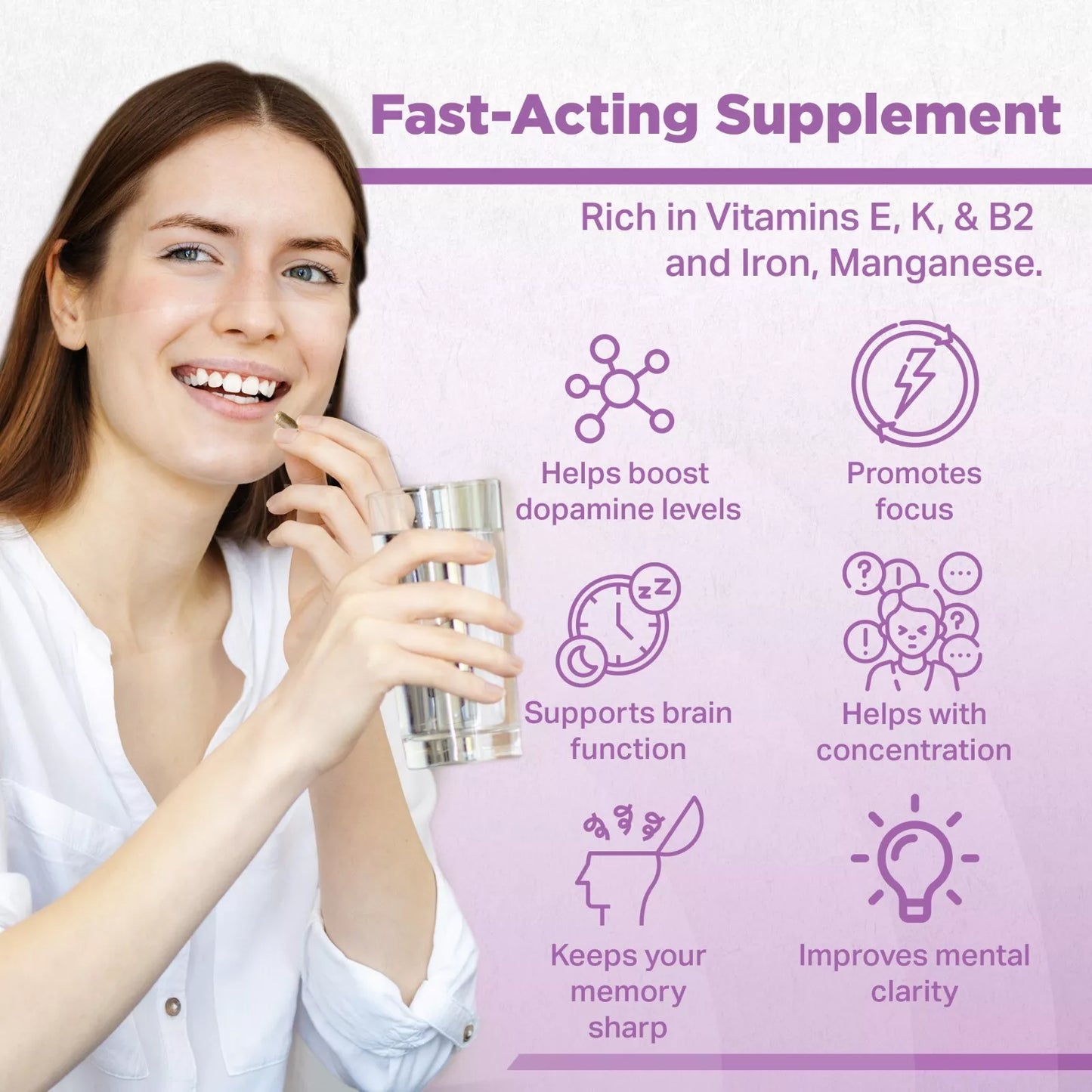 Strength & Spices - Memory Booster and Focus Supplement 1000mg, 60 Capsules
