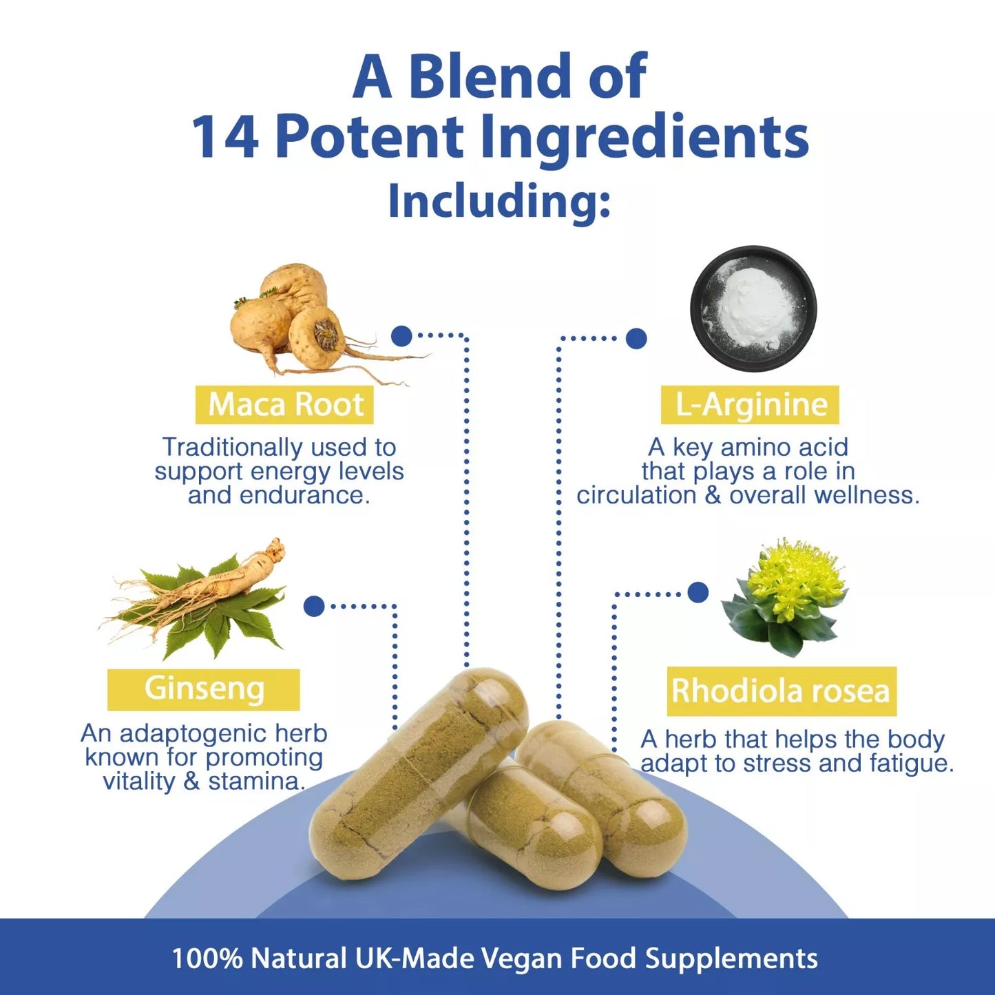 Strength & Spices - Natagra Male Vitality Supplement 1000mg, 20 Capsules