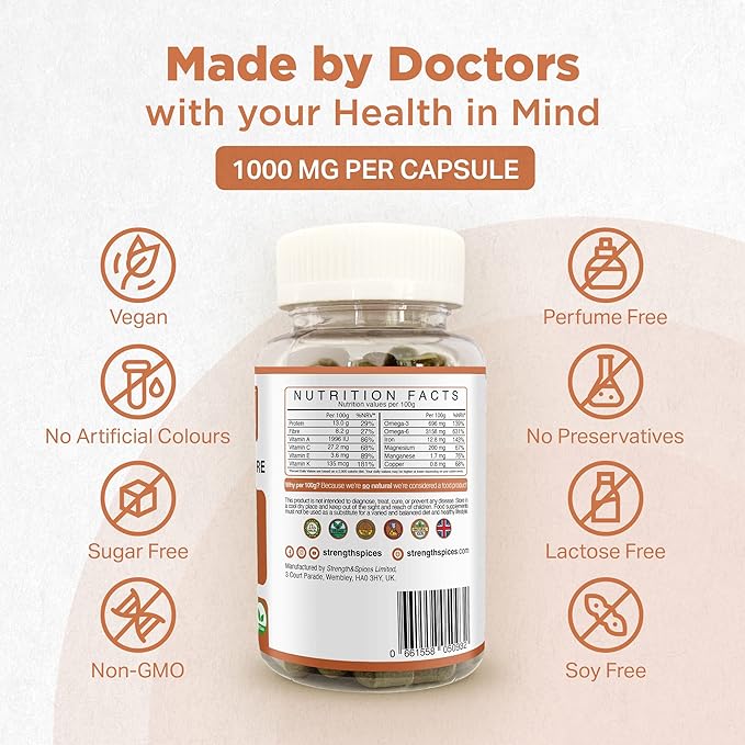 Strength & Spices - Cholesterol Care Supplement 1000mg, 60 Capsules