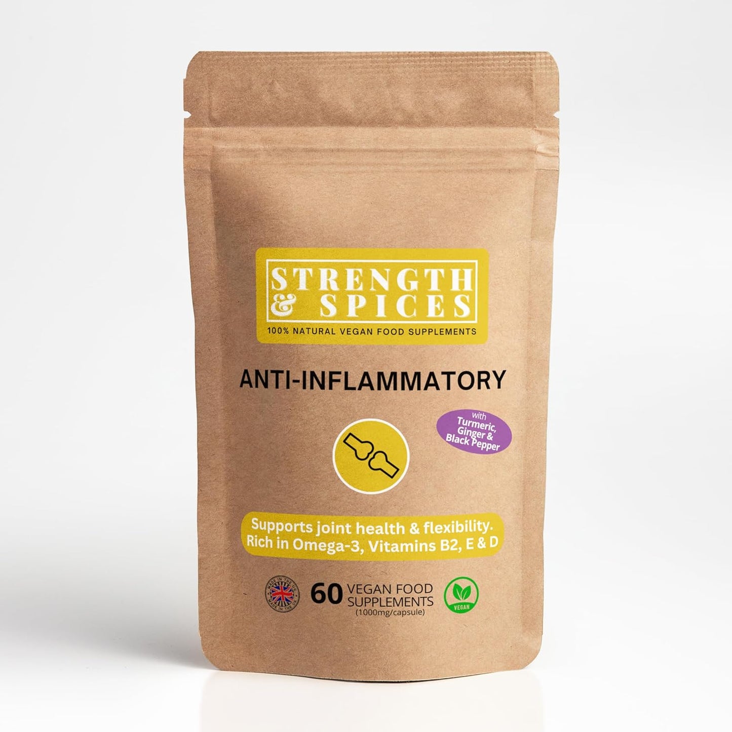 Strength & Spices - Anti Inflammatory Supplement 1000mg, 60 Capsules
