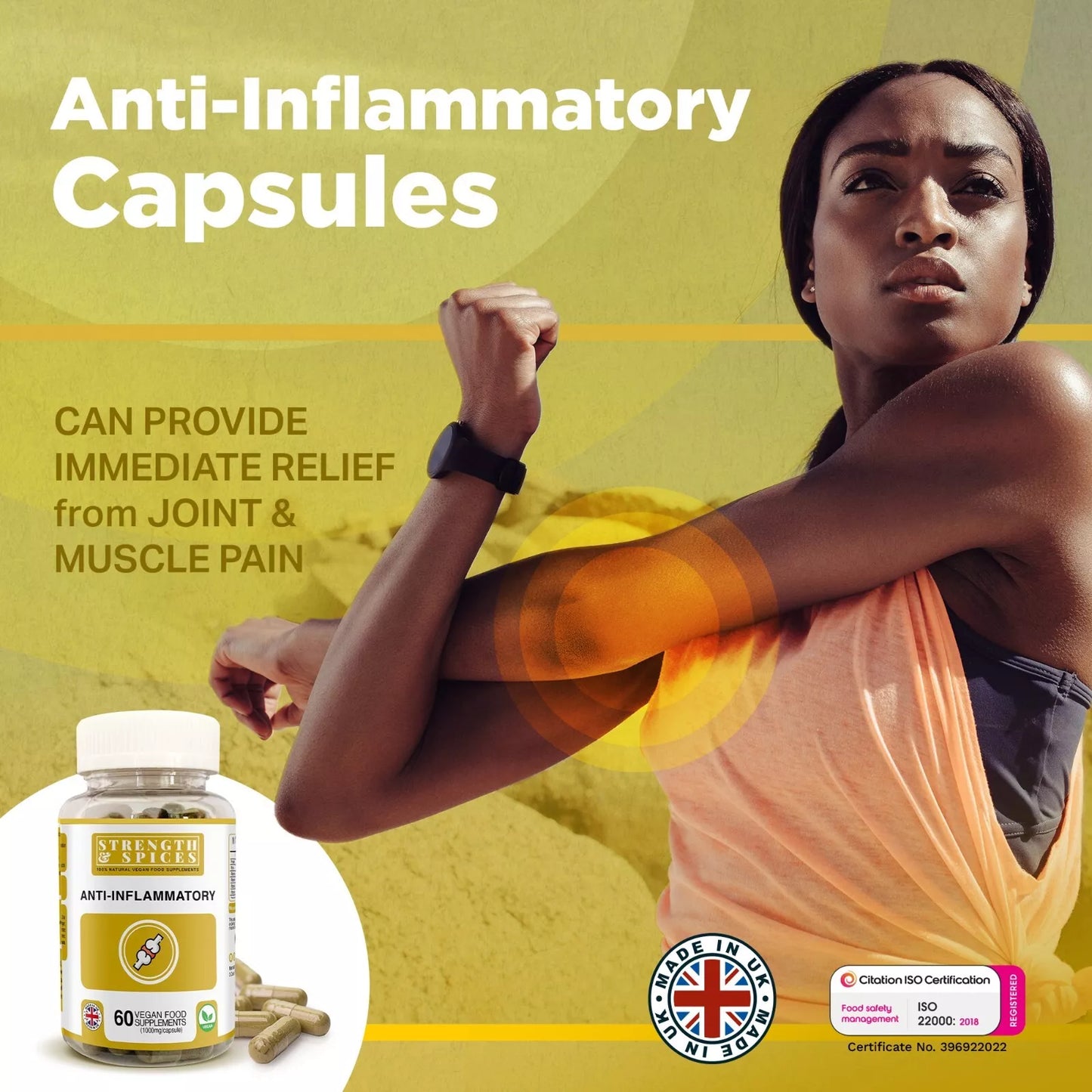 Strength & Spices - Anti Inflammatory Supplement 1000mg, 60 Capsules